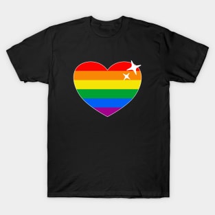 LGBT Flag - LGBT Heart T-Shirt